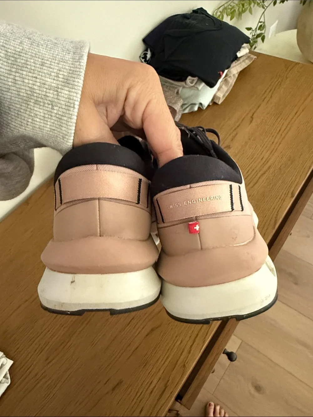 On Running Women’s Pink and Black Cloudsurfer Sneakers